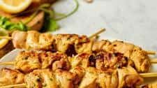 Lemony Marinated Chicken Skewers