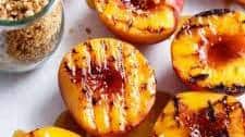 Maple Grilled Peaches Almond Cookie Crumb
