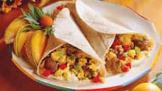 Maple Pork Sausage Breakfast Burritos