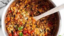 Mexican Beef and Rice Skillet