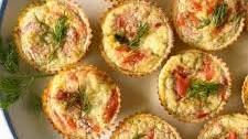 Mini Crustless Smoked Salmon Quiches