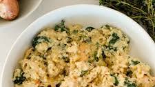 One Pan Creamy Mushroom Chicken and Rice