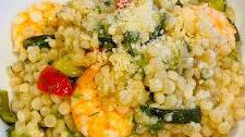 One-Pot Israeli Couscous Shrimp-and-Veggie Bowls