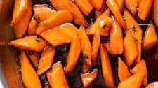 Orange brown sugar glazed carrots