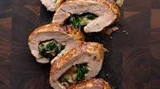 Paleoish Cheesy Spinach Stuffed Pork Tenderloin