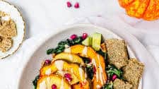 Paprika Roasted Squash and Apple Salad with Ginger Tahini