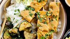Peanut Tofu Skewer Bowls