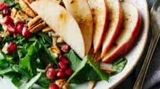 Pomegranate Pecan Salad w/ Cinnamon Apples