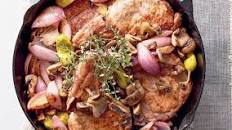 Pork Chops with Mushrooms and Pickled Pepperoncini Recipe