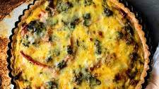 Quiche With Red Peppers and Spinach