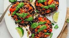 Quinoa & Vegetable Stuffed Portobello Mushrooms