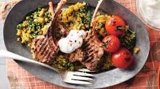 Quinoa and spinach pilaf with lamb