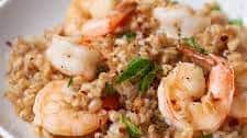 Recipe: Garlic Basil Shrimp Farrotto