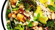 Roasted Broccoli Farro Bowls