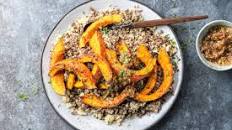 Roasted squash with herb couscous