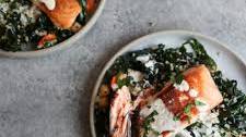 Salmon Quinoa Bowls with Kale and Tahini-Yogurt Sauce