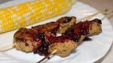 Seitan Skewers with Blueberry Balsamic Relish