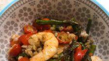 Sheet Pan Shrimp with Spring Vegetables and Farro