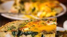 Shrimp Spinach Sunny Side Up Omelette