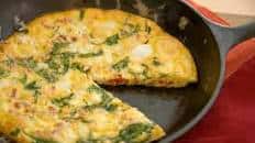 Shrimp, Spinach, Tomato and Goat Cheese Frittata