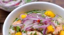 Shrimp and mango ceviche with avocado