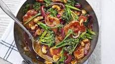 Sichuan pork, broccoli & cashew stir-fry
