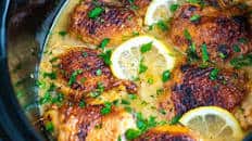 Slow Cooker Lemon Chicken Thighs