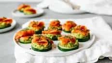 Smoked Salmon, Avocado and Cucumber Bites