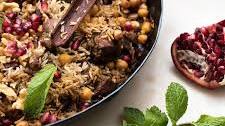 Spiced Lamb and Rice with Walnuts, Mint and Pomegranate