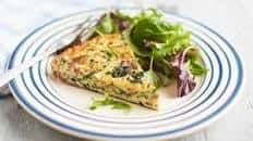 Spiced lamb and spinach frittata