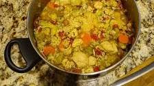 Spicy Chicken,Vegetable, and Barley soup