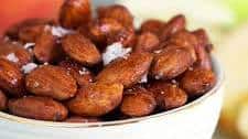 Spicy Cinnamon Maple Roasted Almonds