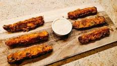 Spicy Fried Pickle Spears with Creole Ranch