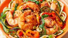 Spicy Shrimp Stir-Fry with Zucchini Noodles