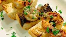 Spicy Shrimp Toasts with Lemon Garlic Butter