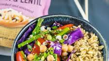Spring Vegetable Chickpea Stir-fry with Sweet Chili Lime Sauce