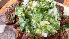 Steak Tacos with Avocado Chimichurri