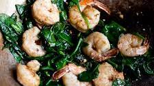 Stir-Fried Sesame Shrimp and Spinach