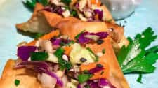 Sweet Chili Chicken Wonton Tacos