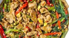 Taiwanese Lamb and Water Spinach Stir-fry