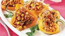 Tex-Mex Chicken and Barley-Stuffed Peppers