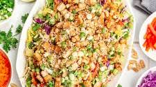 Thai Peanut Cabbage Salad (with Tofu)