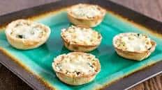 Tofu Spinach Stuffed Crispy Cups