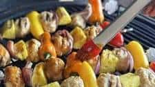 Tropical Meatball Skewers