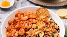 Vegetable Quinoa and Garlic Shrimp Recipe