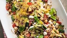 Vegetarian Grilled Zucchini & Quinoa Salad w/ Balsamic Lemon Vinaigrette