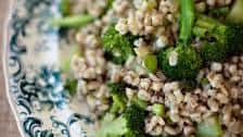 Warm Broccoli and Barley Pilaf