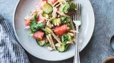 Watermelon Jicama Salad with Cumin, Chile and Lime