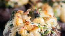White Bean and Blue Cheese Stuffed Mushrooms