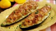 Zucchini Stuffed With Pork and Barley